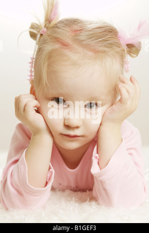 Sad little girl Stock Photo