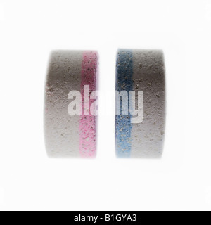 Washing soap tablets on white background close up cut out Stock Photo