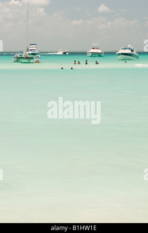 Beach on the Isla Mujeras Island of Women near Cancun Mexico Stock Photo