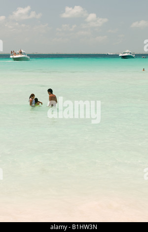 Beach on the Isla Mujeras Island of Women near Cancun Mexico Stock Photo