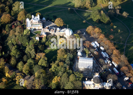 Aerial view north west of The Royal Observatory Greenwich Park London SE10 England UK Stock Photo