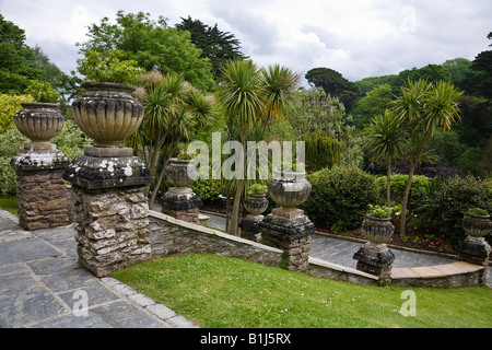 Gardens at Watermouth Castle near Ilfracombe, Devon, England, UK Stock Photo