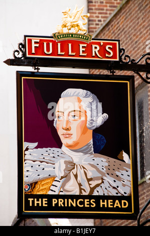 a pub sign in Richmond, Surrey, England Stock Photo