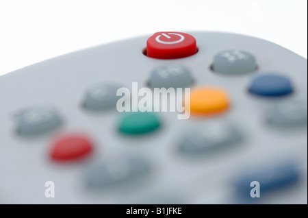 on-off button of TV remote control Stock Photo