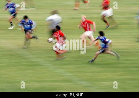 rugby action at rome sevens tournament italy 2008 Stock Photo