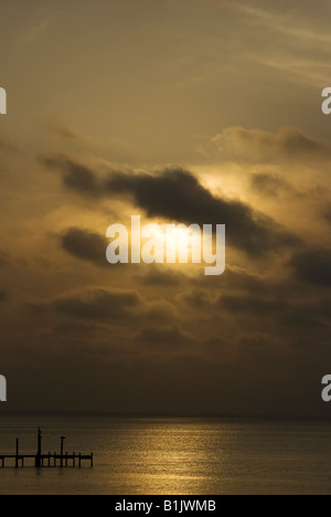 sunset over Apalachicola Bay from St George Island along North Florida s panhandle coast Stock Photo