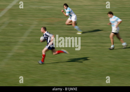 rugby action at rome sevens tournament italy 2008 Stock Photo