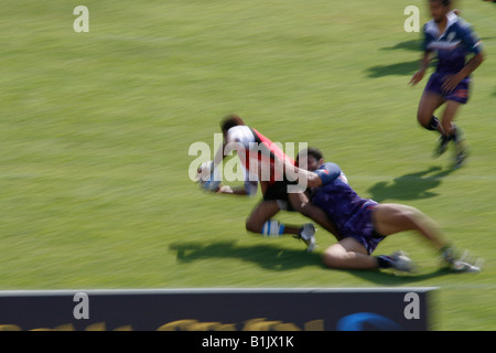 rugby action at rome sevens tournament italy 2008 Stock Photo