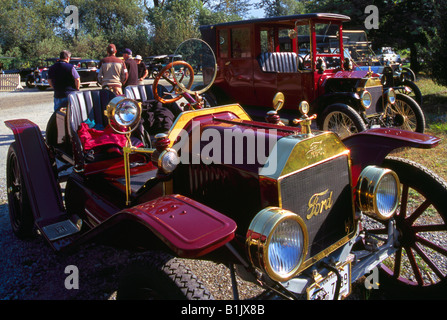 A 1915 Vintage Ford Model T Car at a Model T Meet and Rally Stock Photo