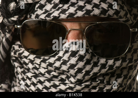 shemagh terrorist headscarf wearing sunglasses alamy