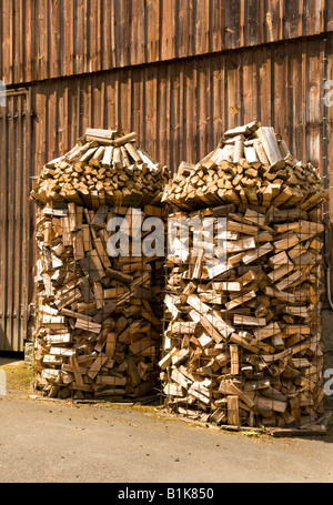 Bavarian wood store Stock Photo