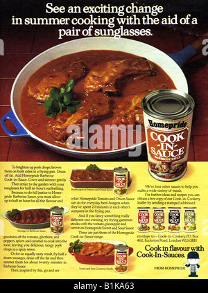 1980 advertisement for Homepride Cook-in-Sauces  FOR EDITORIAL USE ONLY Stock Photo