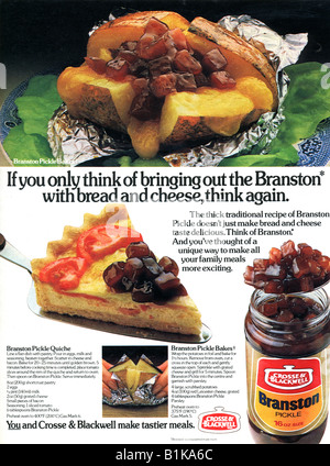 1980 advertisement for Crosse & Blackwell Branston Pickle FOR EDITORIAL USE ONLY Stock Photo