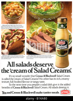 1980 advertisement for Crosse & Blackwell Salad Cream FOR EDITORIAL USE ONLY Stock Photo