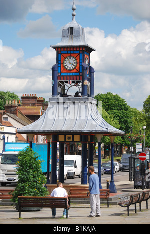 Market Clock, Ashton Square, Dunstable, Bedfordshire, England, United Kingdom Stock Photo