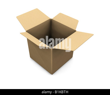 Open Box Render 3D render of an open cardboard box Stock Photo - Alamy