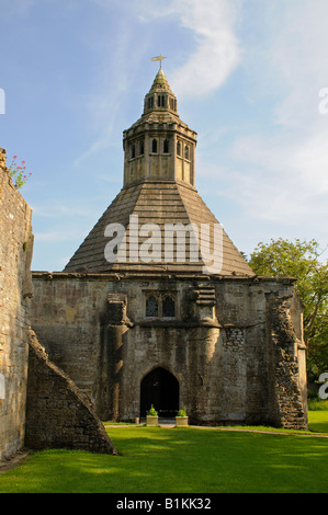 Glastonbury Abbey, The Abbots Kitchen, 14th century, Somerset, England, UK Stock Photo