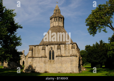 Glastonbury Abbey, The Abbots Kitchen, 14th century, Somerset, England, UK Stock Photo