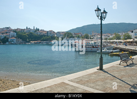 Old Port Skiathos Town Stock Photo