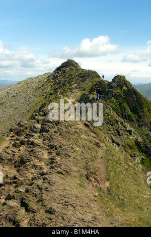 Striding Edge on Helvellyn in the Lake District, Cumbria. Stock Photo