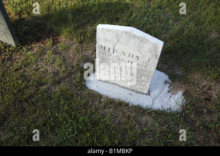 Headstones being repaired in a New England graveyard Stock Photo - Alamy