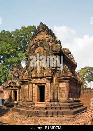 Banteay Srei (or Banteay Srey) temple, Angkor, Cambodia Stock Photo