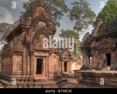 Banteay Srei (or Banteay Srey) temple, Angkor, Cambodia Stock Photo