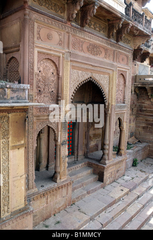 The Maharaja's palace at Ramnagar Ram Nagar Fort by the Ganges river at Varanasi Benares Uttar Pradesh India Stock Photo