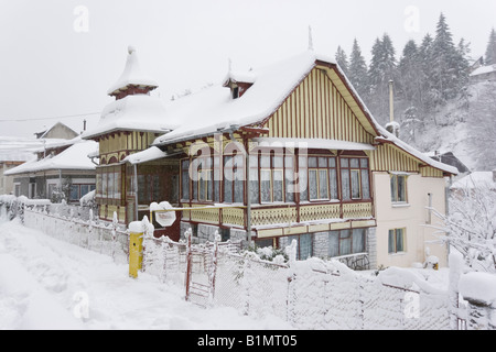 Traditional House Busteni Romania Stock Photo