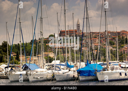 The Town Of Vrsar Viewed From The Marina Stock Photo