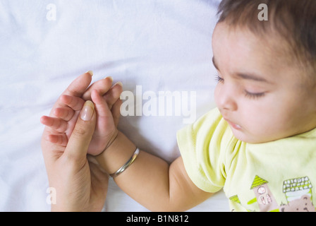 Close-up of a baby boy sleeping Stock Photo