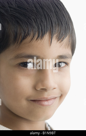 Black and white portrait of Indian boy Stock Photo - Alamy