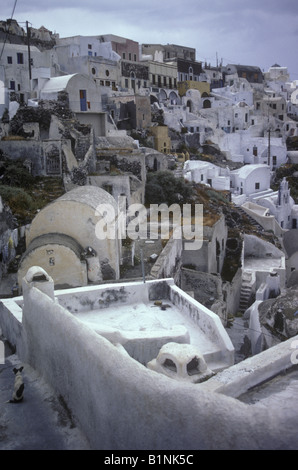 Scenes from the island of Santorini in  The Greek Cyclades Islands Stock Photo