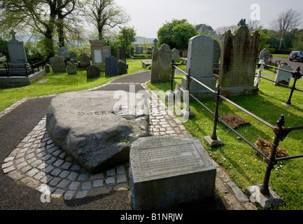 St. Patricks Grave,Downpatrick Cathedral Co Down Northern Ireland Stock Photo