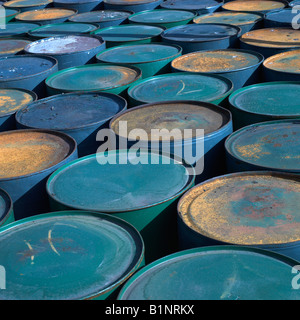 rusty metal containers Stock Photo