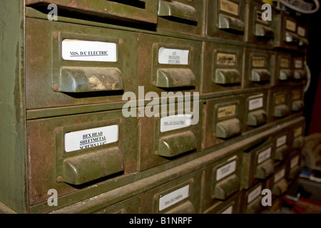 Storage with a place for everything nothing in its place. Stock Photo