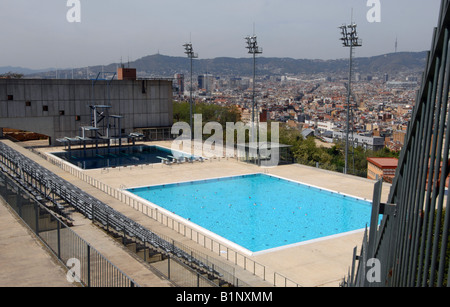 Olympic diving and swimming pool for the 1992 Olympics, Barcelona, Spain Stock Photo