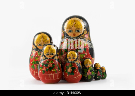 Nesting Russian Dolls Stock Photo