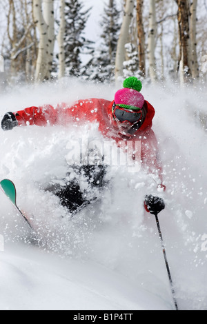 Will Clifford at Deer Valley winter resort, Utah USA Stock Photo