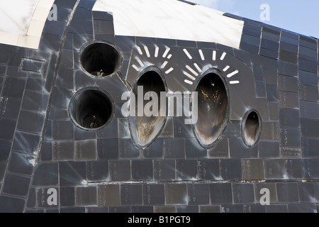 Front Nose Section of a Space Shuttle at the John F Kennedy Space Center in Cape Canaveral Florida Stock Photo