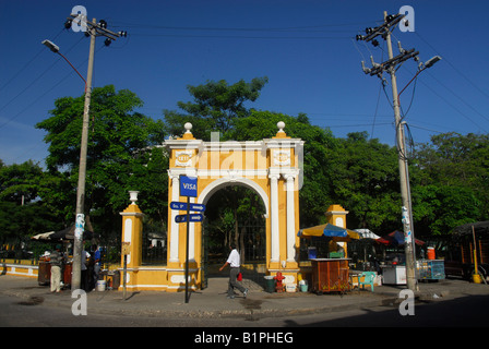 Entrance to the Parque Centenario, Cartagena de las Indias, Colombia, Bolivar Department, South America Stock Photo