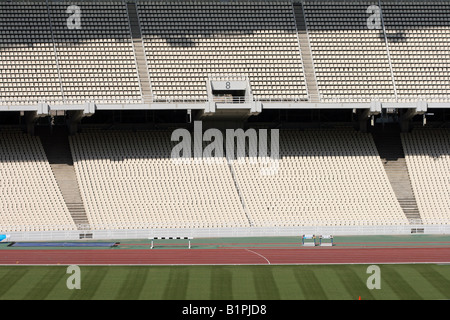 detail from athens olympic stadium filed and tiers Stock Photo