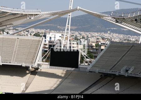 stadium monitor detail from the olympic stadium of athens greece Stock Photo