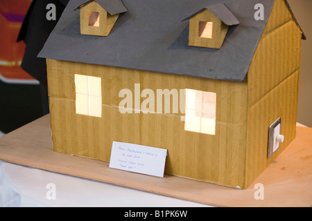 A house built to demonstrate heat loss on display at the Future Homes conference at the Crichton Carbon Centre in Dumfries Stock Photo