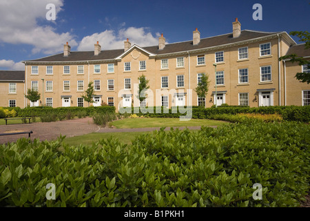 new upmarket terraced houses in Daisy Avenue in Bury St Edmunds, Suffolk, UK Stock Photo