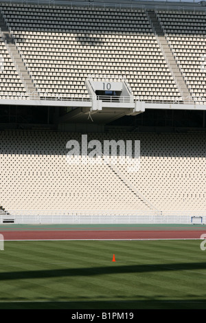 detail from athens olympic stadium filed and tiers gate ten Stock Photo