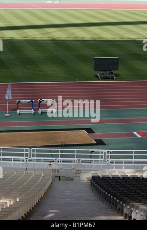 detail from athens olympic stadium sports filed tiers and matrix monitor Stock Photo
