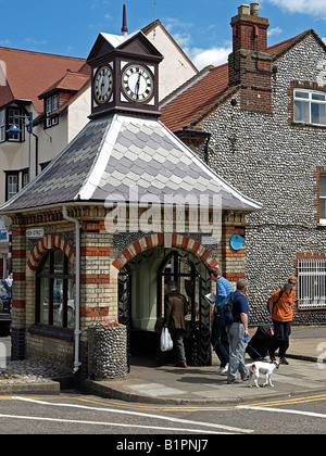 HISTORIC  SHERINGHAM CLOCK TOWER NORTH NORFOLK ENGLAND UK Stock Photo