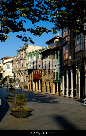 San Francisco street in AVILES Asturias region SPAIN Stock Photo