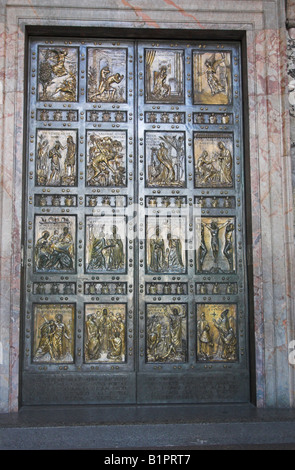 Jubilee Saint Peters Basilica - Holy door A nun prays during a mass in